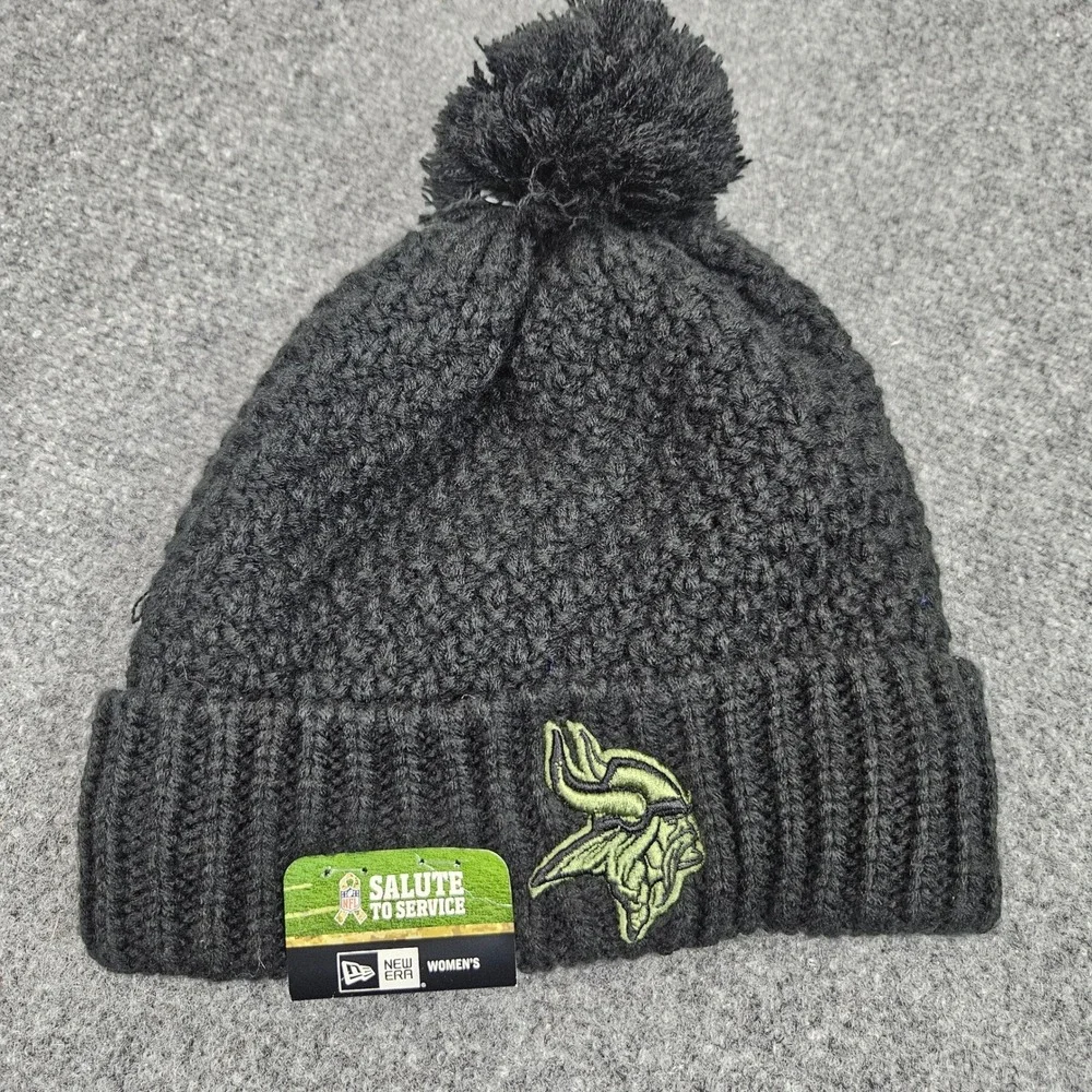 Minnesota Vikings‎ Salute to Service Beanie Womens Black Hat New Era Military